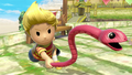 Closeup of Lucas in the Skyloft Stage from Super Smash Bros. Ultimate