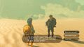 Gartan talking to Link in the Gerudo Desert from Breath of the Wild