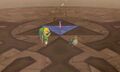 Link and Makar playing the "Wind God's Aria"