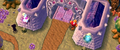 Shadow Link standing at the front gate to Lorule Castle from A Link Between Worlds