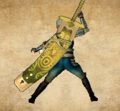The Biggoron's Sunblade sheathed in its scabbard from Hyrule Warriors Legends