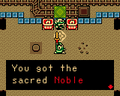 Link obtaining the Noble Sword inside Patch's Cave