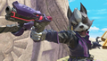 Closeup of Wolf in the Skyloft Stage from Super Smash Bros. Ultimate