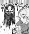 A Lanmola about to attack Link from the Link's Awakening manga by Ataru Cagiva