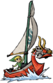 Artwork of Link and the King of Red Lions from The Wind Waker