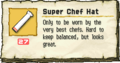 The Super Chef Hat along with its description