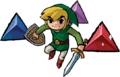 Link with some Force Gems