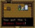 Link obtaining the Broken Sword