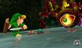 Link battling Gohma in Ocarina of Time 3D