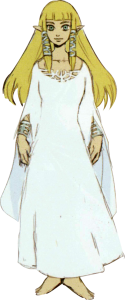 File:SS Zelda White Dress Concept Art.png