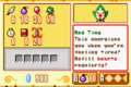 The Tingle Tuner's item selection screen