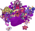 Artwork of Octavo with monsters