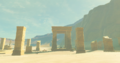 Temple-like structure on the western edge of the West Gerudo Ruins from Breath of the Wild