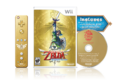 The Skyward Sword bundle includes the game, a golden Wii Remote Plus, and a CD from the Zelda Anniversary Symphony concerts