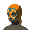 Icon of a Radiant Mask with Orange Dye