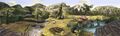 A panorama view of Ordon Village from Twilight Princess