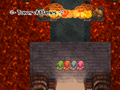 Fire-breathing statues in the Tower of Flames from Four Swords Adventures