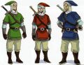 Concept art of Kyte, Albat, and Hauk from Skyward Sword