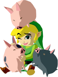 TWW Link and Pigs Concept Render.png