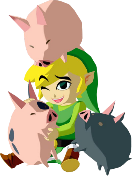 File:TWW Link and Pigs Concept Render.png