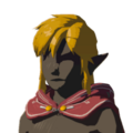 Icon of the Hylian Hood with Crimson Dye worn down from Tears of the Kingdom
