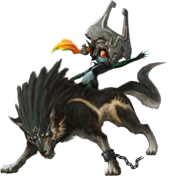 File:TP Midna and Wolf Link Artwork.png