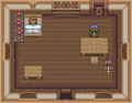 The interior of Link's House from A Link to the Past
