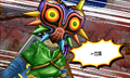 Zoro wearing Majora's Mask in One Piece: Super Grand Battle! X