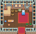 The interior of Link's House from Cadence of Hyrule