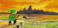 Link looking over Hyrule
