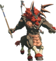 A Lynel wielding a Soldier's Spear from Tears of the Kingdom