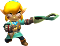 Link wielding the Fierce Deity Sword from Tri Force Heroes