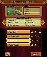 Level Selection Zelda Wiki