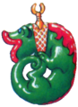 Earring in a Zora-like shape from the A Link to the Past Player's Guide