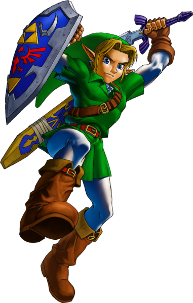 File:OoT Link Attacking Artwork.png
