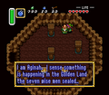 Aginah introducing himself to Link from A Link to the Past