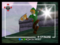 Link performing his taunt