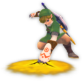 Link using the Digging Mitts