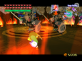 Link battling Mighty Darknuts in Hyrule Castle from The Wind Waker