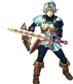 Link's Fierce Deity Link costume from the Majora's Mask DLC pack from Hyrule Warriors