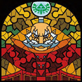 Stained Glass artwork of Rauru from The Wind Waker