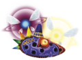 Artwork of the Majora's Ocarina from the Hyrule Warriors Series