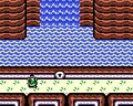 The waterfall blocking the entrance from Link's Awakening DX