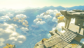 Link overlooking Hyrule from the Sky