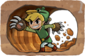 Link using the Mole Mitts from The Minish Cap