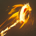 An in-game image of Yunobo's Power of Fire