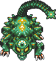 The green Helmasaur King from the Palace of the Four Sword from A Link to the Past & Four Swords