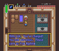 Link's 2nd meeting with the Old Woman in Sahasrahla's house in A Link to the Past
