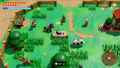 A promotional screenshot of Zelda using an Old Bed at Hyrule Ranch