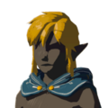 Icon of the Hylian Hood with Navy Dye worn down from Tears of the Kingdom